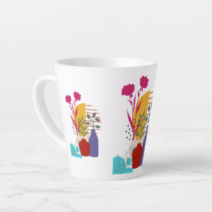 Taza De Café Latte Diseño de obra de arte