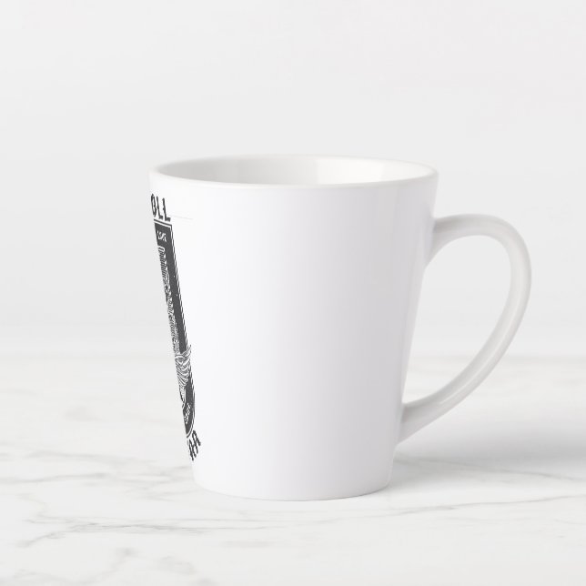 Taza De Café Latte Diseño de rock de guitarra (Derecha)