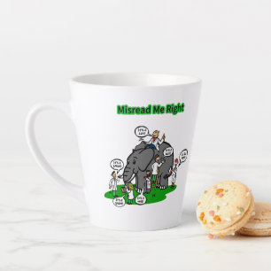 Taza De Café Latte Diseño de sarcasmo POV “Misread Me Right”