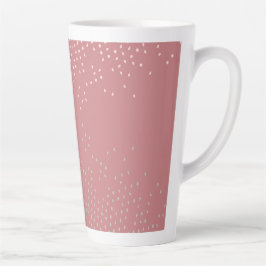Taza De Café Latte Diseño de semitono rosa