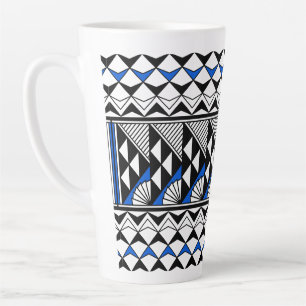 Taza De Café Latte Diseño de sol y lluvia nativa norteamericana del s