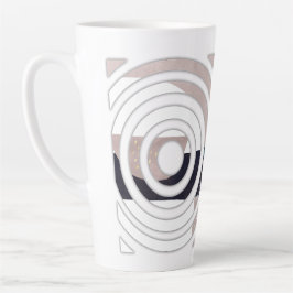 Taza De Café Latte Diseño de taza de latte abstracto