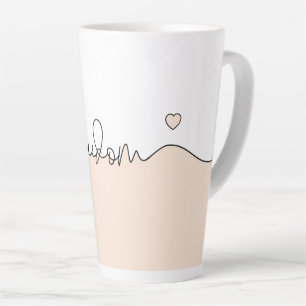 Taza De Café Latte Diseño de tipografía minimalista de libertad