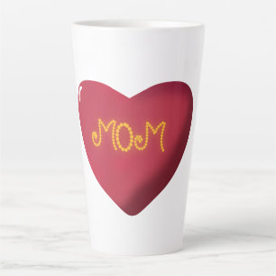 Taza De Café Latte Diseño de tipografía para mamá, arte de texto de c