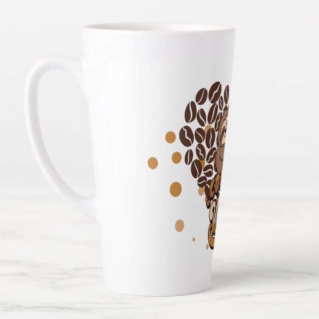 Taza De Café Latte diseño de vibraciones de café (Izquierda)