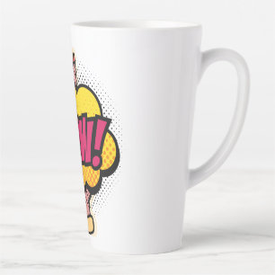 Taza De Café Latte Diseño del logotipo "Wow"