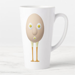 Taza De Café Latte Diseño divertido de personaje de huevo RG & RA
