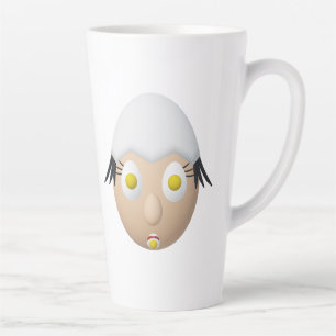 Taza De Café Latte Diseño divertido de personajes de huevo RG y RA
