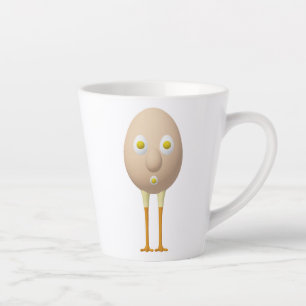 Taza De Café Latte Diseño divertido del personaje de huevo RG y RA