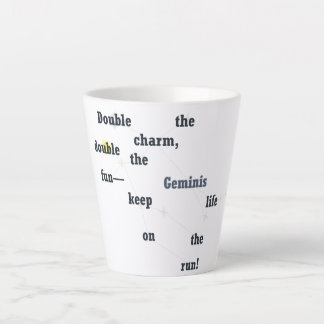 Taza De Café Latte Diseño divertido e inspirador de Gemini para uso d