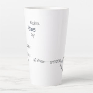 Taza De Café Latte Diseño divertido y inspirador de Piscis para uso d