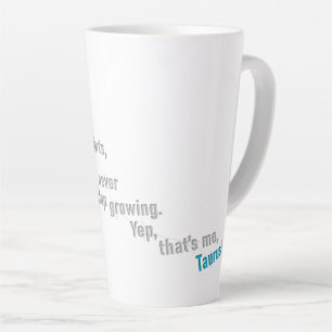Taza De Café Latte Diseño divertido y inspirador de Tauro para uso di