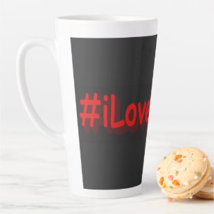 Taza De Café Latte Diseño elegante de "iLoveCanada". ¡Hazte con una e
