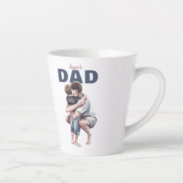 Taza De Café Latte Diseño en acuarela de Super Papá