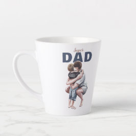 Taza De Café Latte Diseño en acuarela de Super Papá