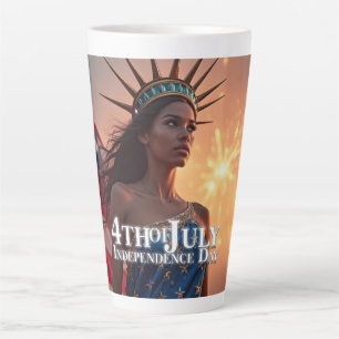 Taza De Café Latte Diseño espléndido del 4 de julio - Fuegos artifici