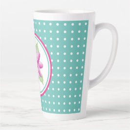 Taza De Café Latte Diseño floral rosa
