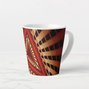 Taza De Café Latte Diseño gráfico fractal moderno de 3D Fantasy Netwo