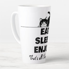 Taza De Café Latte Diseño minimalista de gatito adorable - CAT 6