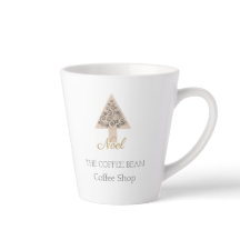 Diseño moderno de marca de tienda de café navideña