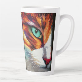 Taza De Café Latte Diseño ocular del gato
