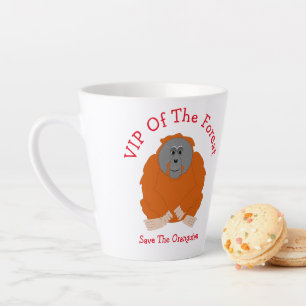 Taza De Café Latte Diseño orangután personalizado