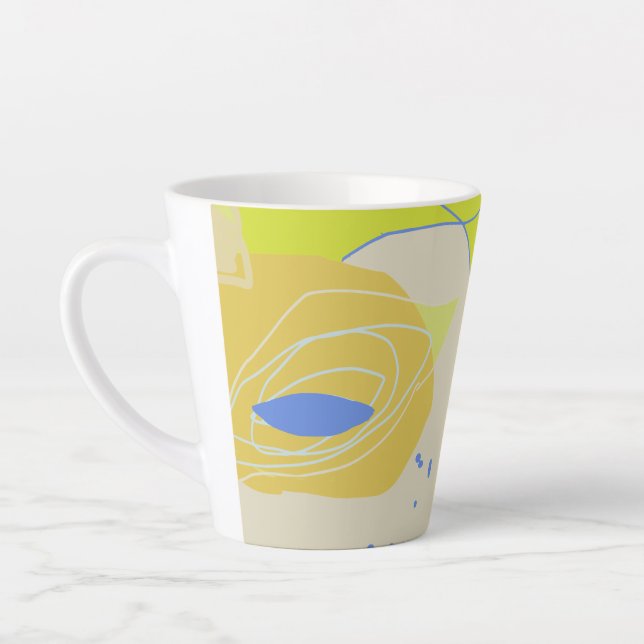 Taza De Café Latte Diseño orgánico, tipo fruta (Izquierda)
