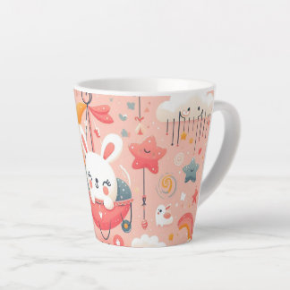 Taza De Café Latte diseño patrón personalizado tema niños
