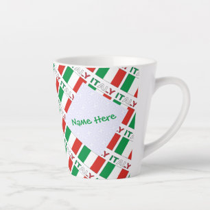 Taza De Café Latte Diseño personalizado de herencia de mosaico de ban
