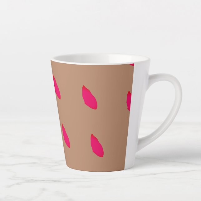 Taza De Café Latte Diseño poético moderno Latte Mug (Derecha)