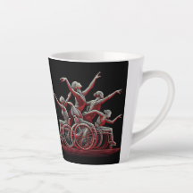 Diseño rojo y negro 12 oz latte Mug