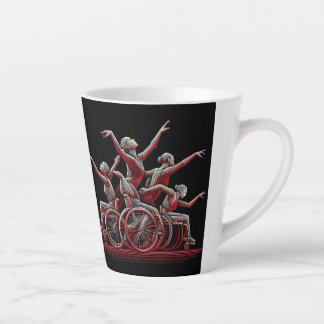 Taza De Café Latte Diseño rojo y negro 12 oz latte Mug