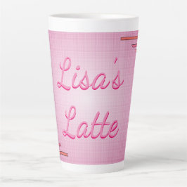 Taza De Café Latte Diseño rosa personalizado
