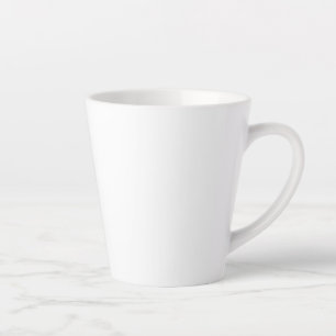 Taza De Café Latte Diseño simple blanco personalizado Agregar foto o 