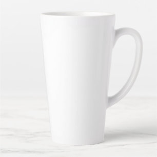 Taza De Café Latte Diseño simple blanco personalizado Agregar foto o 