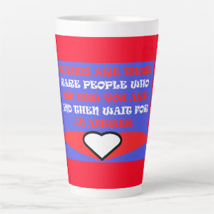 Taza De Café Latte Diseño temático de amigos en café rojo blanco y az