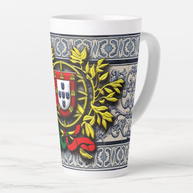 Taza De Café Latte Diseños de Portugal (Ángulo derecho)