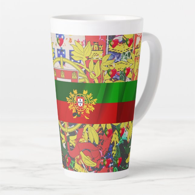 Taza De Café Latte diseños portugueses (Ángulo derecho)