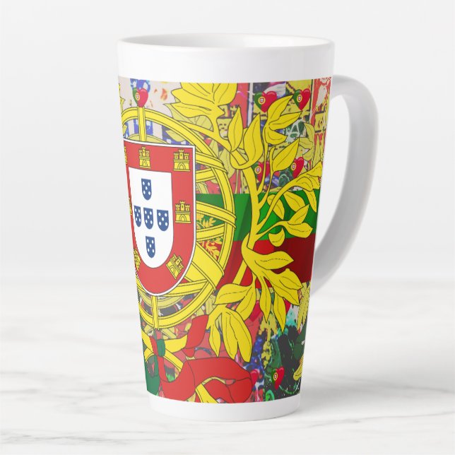 Taza De Café Latte diseños portugueses (Ángulo derecho)