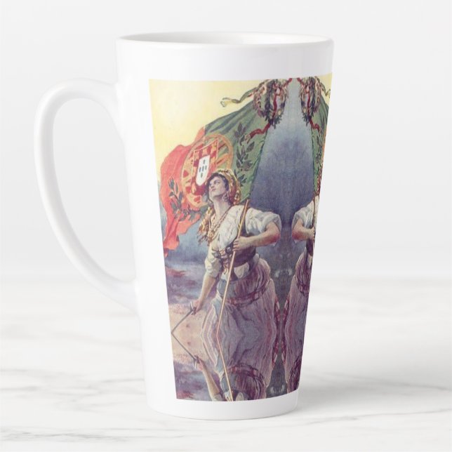 Taza De Café Latte diseños portugueses (Izquierda)
