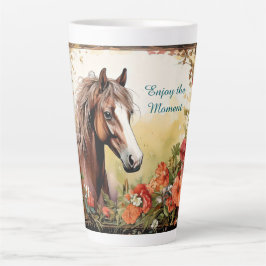 Taza De Café Latte Disfruta del caballo del momento