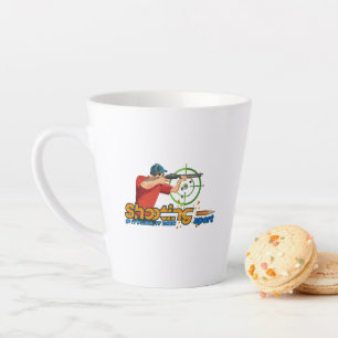Taza De Café Latte Disparo deportivo   Latte Mug