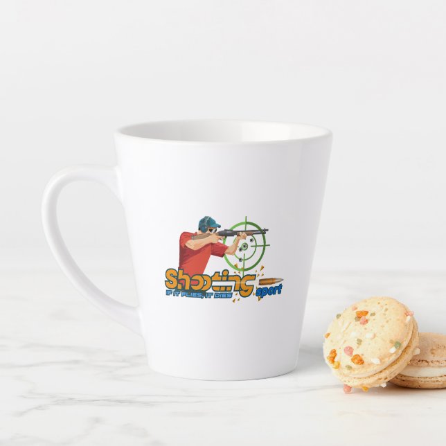 Taza De Café Latte Disparo deportivo | Latte Mug (In situ)