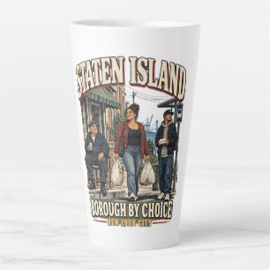 Taza De Café Latte Distrito de Staten Island por elección NYC