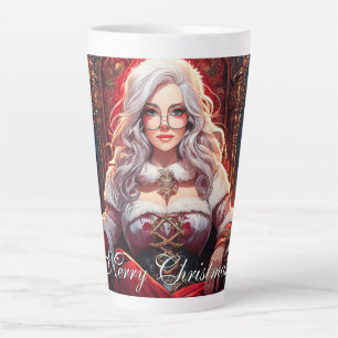 Taza De Café Latte Diva del Trono: La hermana más caliente de Santa