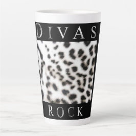 TAZA DE CAFÉ LATTE DIVAS ROCK