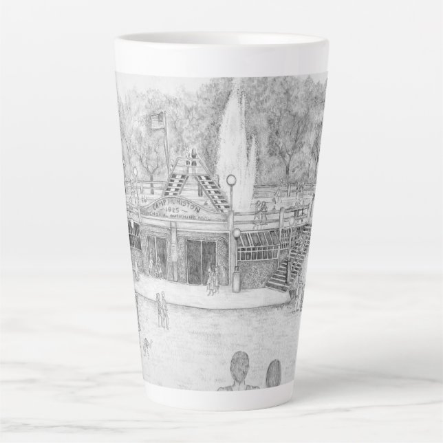 Taza De Café Latte Diversión de verano (Anverso)