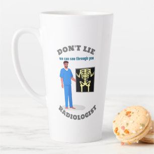 Taza De Café Latte Divertida especialidad radiológica de Personalizad