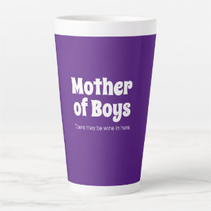 Taza De Café Latte Divertida Madre de Niños Fucsia Brillante 