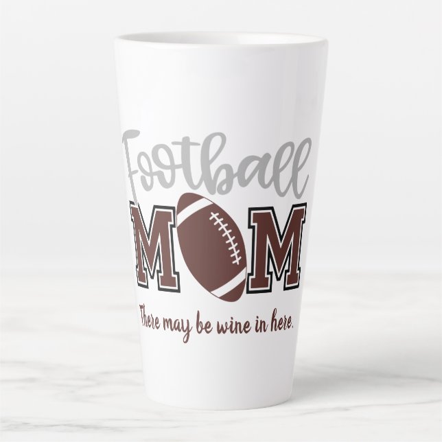 Taza De Café Latte Divertida madre del fútbol (Anverso)